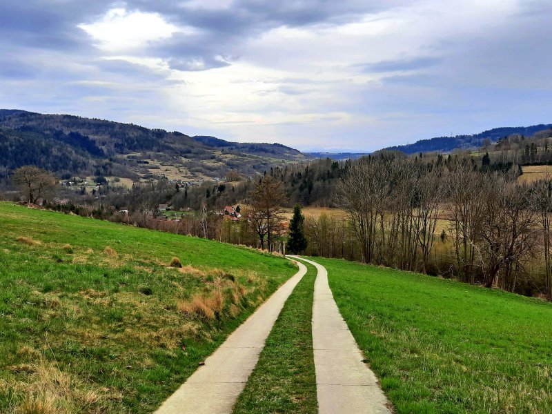 Zejście z Gronia Tokarskiego do Tokarni, fot. Agnieszka Cygan