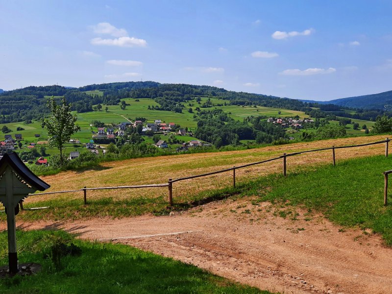 W drodze na Urbanią Górę, panorama z czarnego szlaku, fot. Agnieszka Cygan