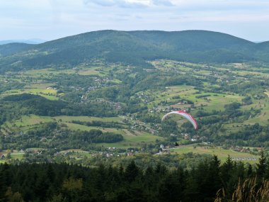 Panorama z polanki paralotniarzy na Cietniu, fot. Dariusz Tryba